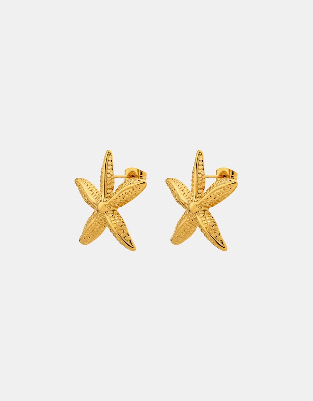 Zoe Olivia - Waterproof Textured Starfish Stud Earrings