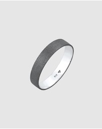 Kuzzoi - ICONIC EXCLUSIVE - Ring Men Classic Matt Look Oxidised in 925 Sterling Silver