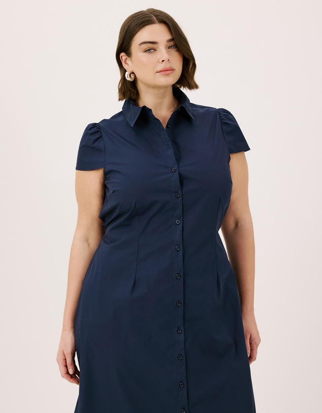 Atmos&Here Curvy - Emma Tie-Back Shirt Dress