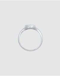 Elli Jewelry - Ring Signet Evil Eye with Synthetic Opal in 925 Sterling Silver