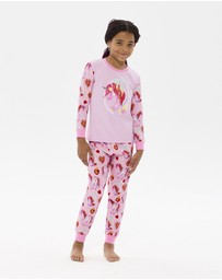 Rock Your Kid - Unicorn Hearts Long Sleeve Belle Sleep Set