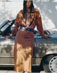 M.N.G - Midi Satin Skirt