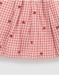 Purebaby - Gingham Toadstool Dress -Kids-Babies