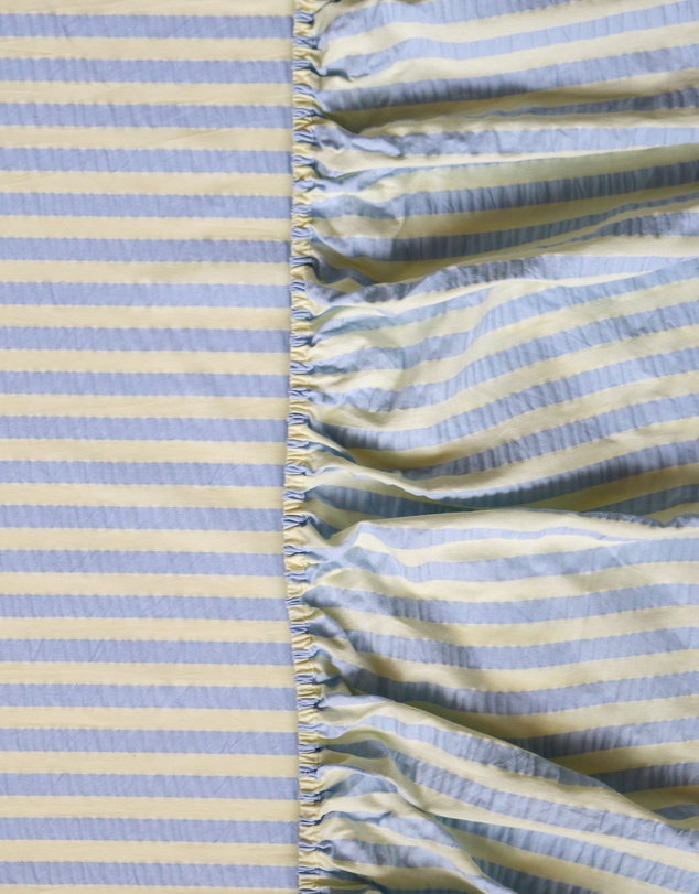 Mosey Me - Butter Blue Seersucker Fitted Sheet
