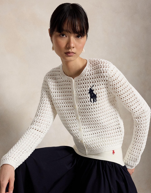 Polo Ralph Lauren - Big Pony Crocheted Cotton Cardigan