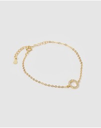 Izoa - Crystal Letter O Bracelet