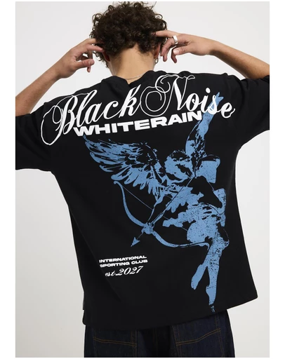 Black Noise White Rain - Script T-Shirt