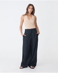 Forcast - Ivy Linen Wide Leg Pants