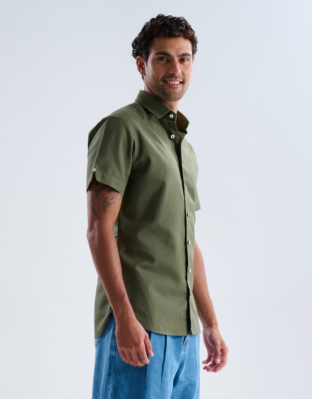 3 Wise Men - 3 Wise Men Sandbar Linen Short Sleeve Shirt