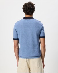 Scotch & Soda - Knitted Tone On Tone Striped Regular Fit Polo
