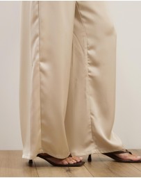 Atmos&Here - Nora Satin Wide Leg Pants