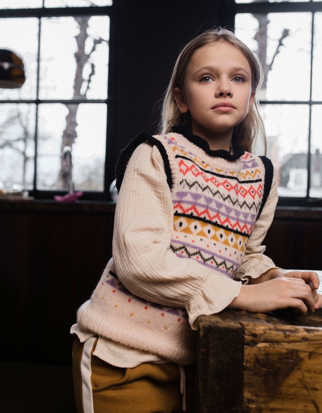 Like FLO - Fancy Woven Long Sleeve Blouse - Kids-Teens