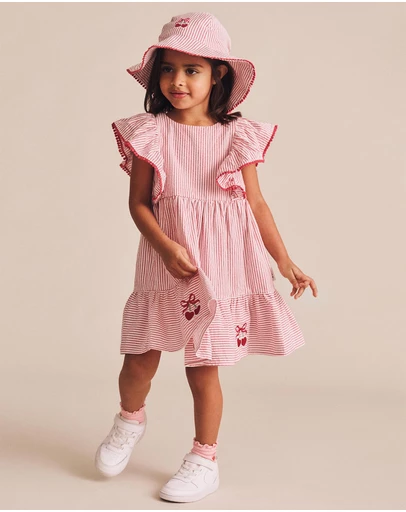 Huxbaby - Cherry Pie Stripe Dress - Mini Dress