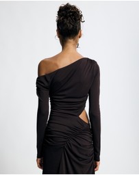 Lover - Ravenna Long Sleeve Asymmetrical Jersey Dress