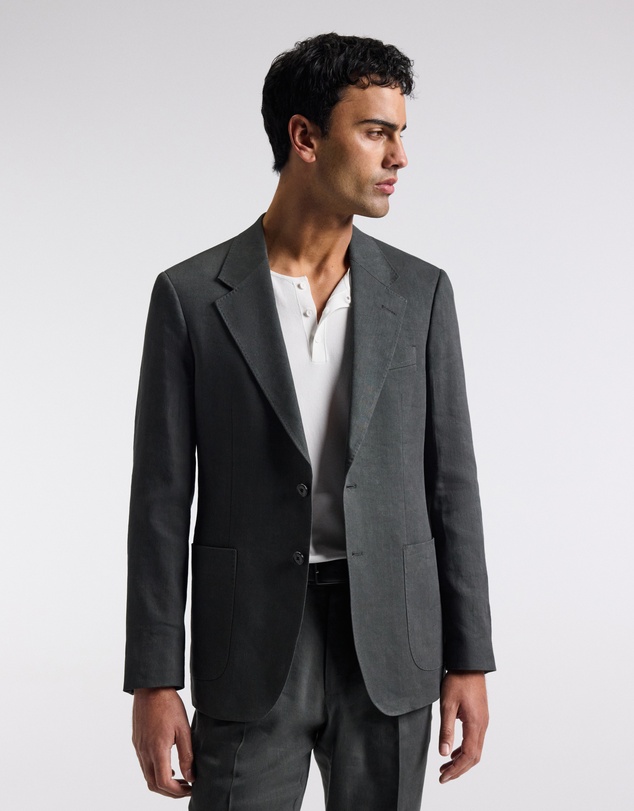 Calibre - Stretch Linen Blend Suit Jacket Moss