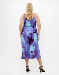 City Chic - Mariana Print Midi Dress - Azure