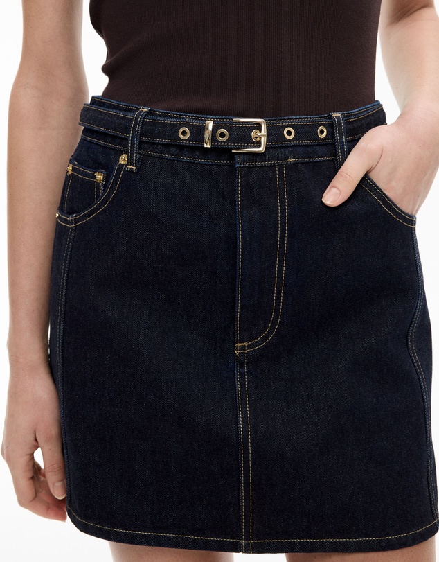 Witchery - Denim Belt Mini Skirt
