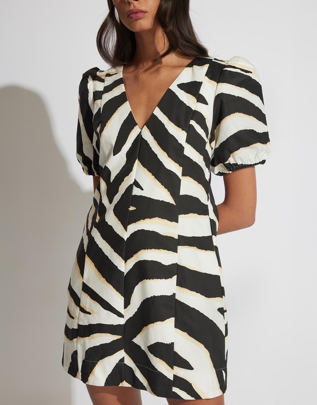 Decjuba - Jade Puff Sleeve Mini Dress