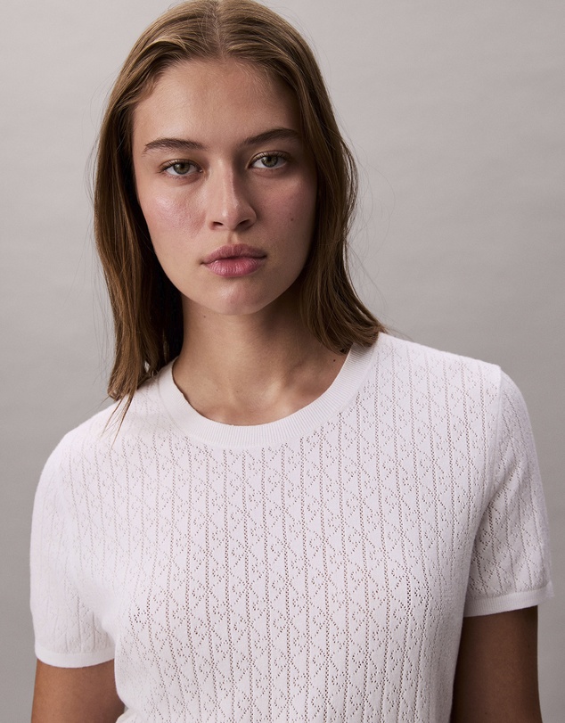Calvin Klein - Pointelle Cap Sleeve Baby Tee