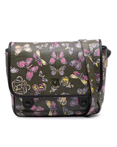 Pre-Loved by Azura Reborn - Pre-Loved Tales of Spain Butterfly Printed Leather Anagram Crossbody