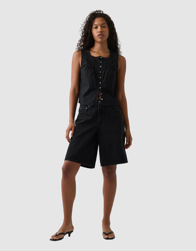GAP - Sleeveless Lace Insert Shell Top