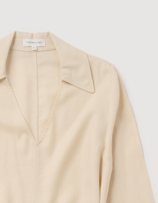 Revibe - Repaired Assembly Label Linen Blend Dress