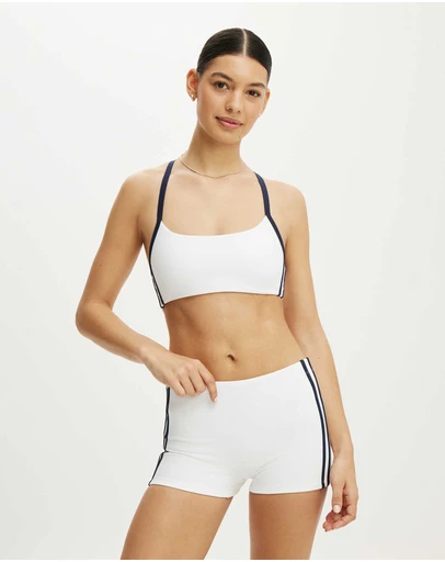 Cotton On Body Active - Ultra Soft Contrast T Bar Crop