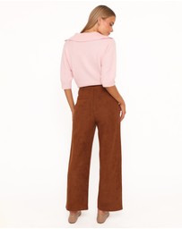 Petal & Pup - Bodie Faux Suede Pant - Copper Tan