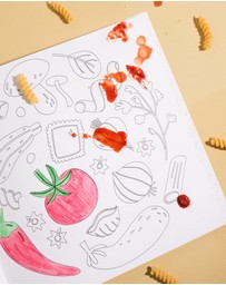 Journey Of Something - Pasta Lovers - Colouring Book