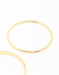 Lovisa - Gold Plated Smooth Bangles 2-Pack