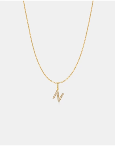 Ania Haie - Ania Haie Gold Letter N Initial Necklace