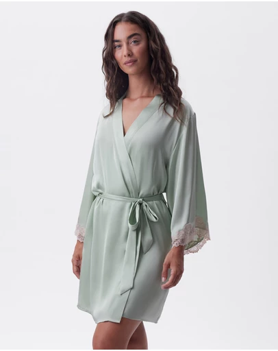 Bras N Things - Bethany Short Wrap - Light Green