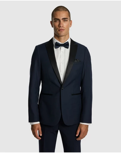 yd. - Seville Slim Fit Tuxedo Wool Blend Suit Jacket