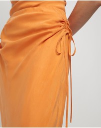 FRIEND of AUDREY - Andree Cupro Ruched Skirt