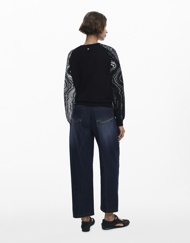 Desigual - Marbled Sleeve Sweater