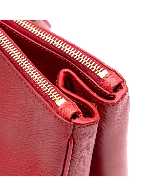 Pre-Loved by Azura Reborn - Pre-Loved Large Saffiano Lux Galleria Double Zip Satchel