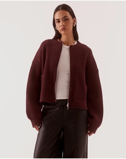 SOVERE - Axel Knit Bomber Cardigan