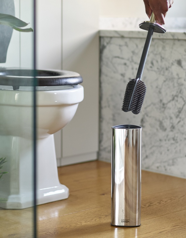 Joseph Joseph - Flex™ 360 Luxe Advanced Toilet Brush with Stainless Steel Finish