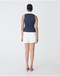 Forcast - Layla Collared Wrap Top