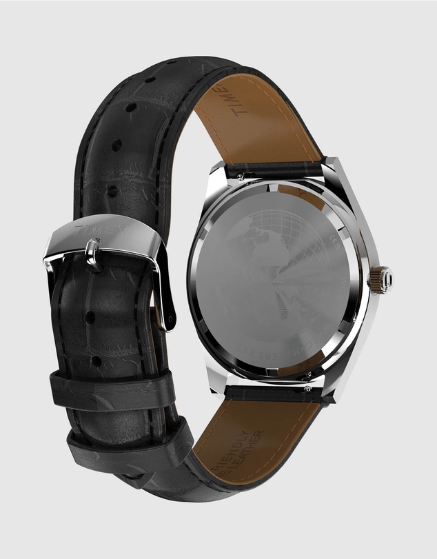 TIMEX - Q Timex Red Vega 1978 Reissue 38mm Leather Strap Watch