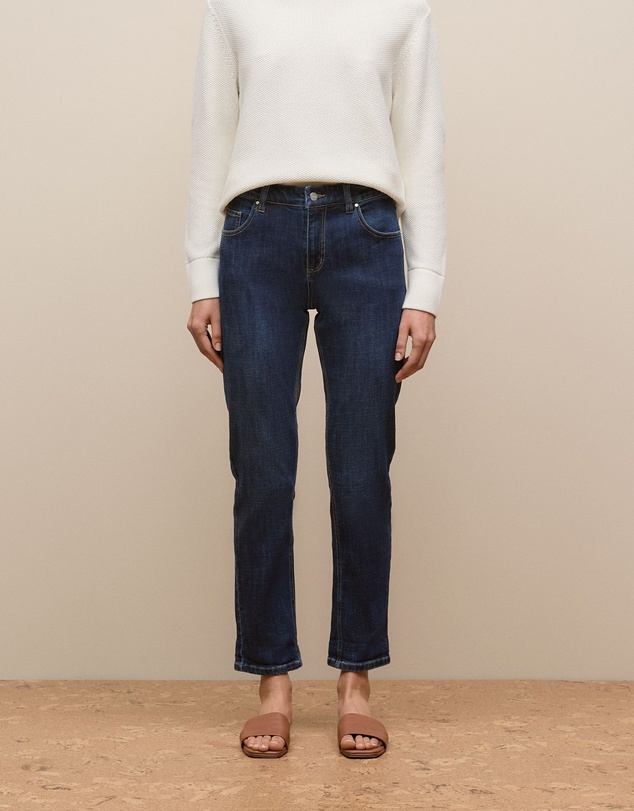 Trenery - Australian Cotton Blend Boyfriend Jean in Washed Indigo