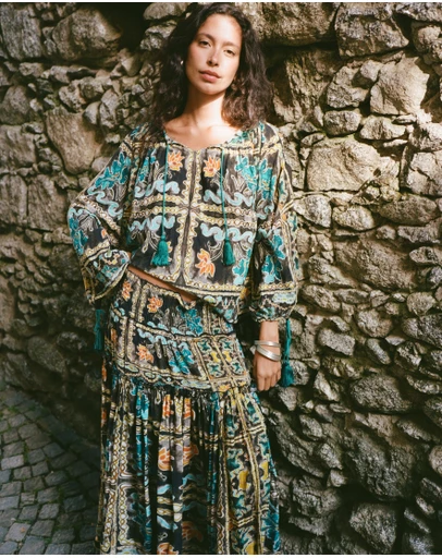 KINGA CSILLA - Tatum Asa Shirred Maxi Skirt