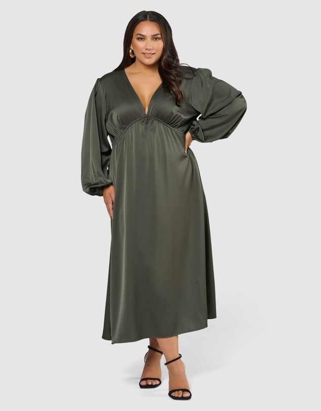 Pink Dusk by Curve Project - Over and Out Midi Dress