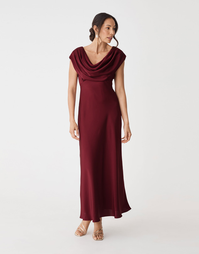 Forcast - Caroline Cowl Satin Dress