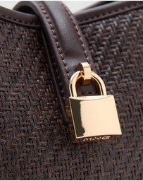 M.N.G - Small Raffia Bucket Bag