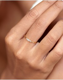 Elli Jewelry - Ring Round Circle Love Geo Blogger Opal 925 Silver Gold Plated