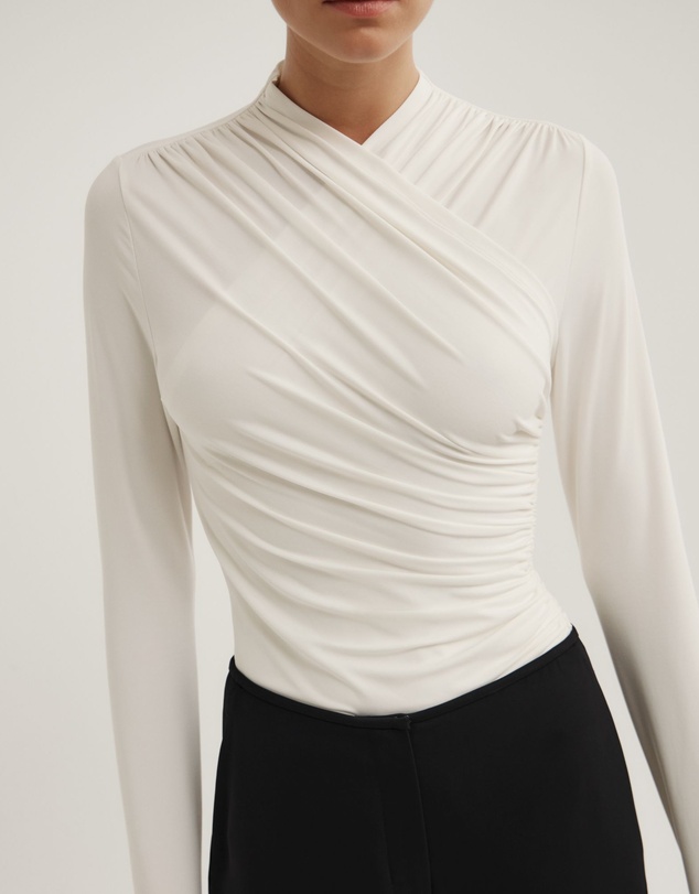 Witchery - Wrap Long Sleeve Jersey Top