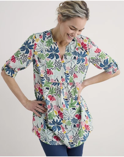 Seasalt - Seasalt Cornwall Seaweed Flower Chalk Op Art Tunic