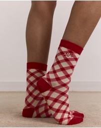 Damson Madder - Calf Length 2 Pack Socks
