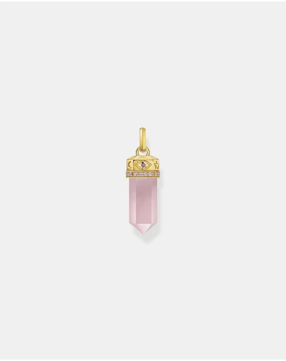 THOMAS SABO - Rose Quartz Crystal Pendant Gold